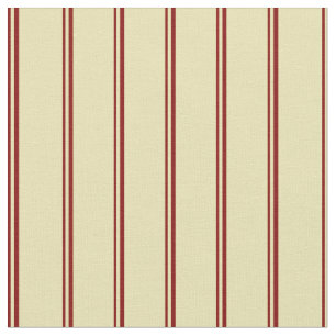 Maroon and Tan Coloured Stripes Pattern Fabric
