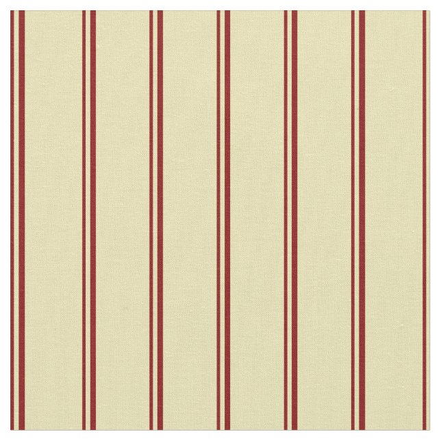 Maroon and Tan Coloured Stripes Pattern Fabric (Close Up)