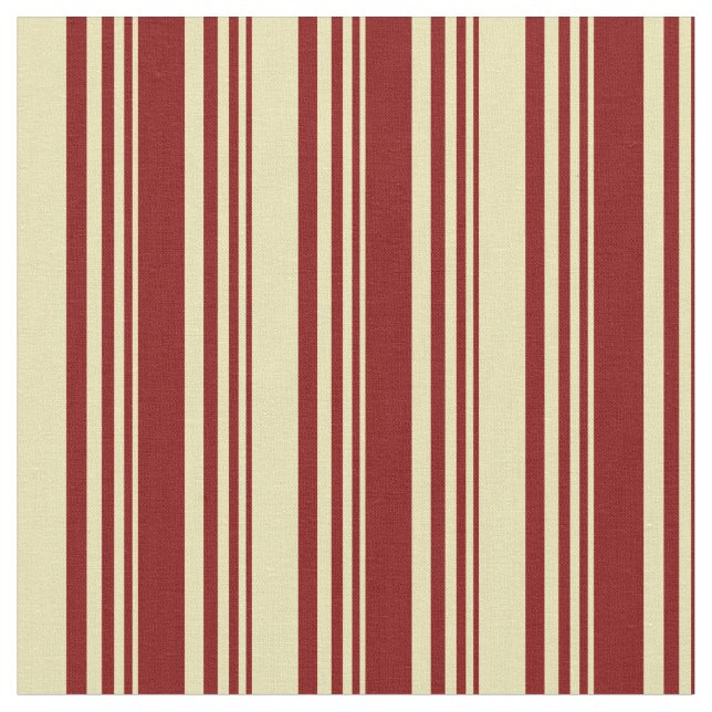 Maroon and Tan Lines Fabric (Close Up)