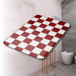 Maroon and White Chequered Vintage Bath Mat<br><div class="desc">Maroon and White Chequered Vintage</div>