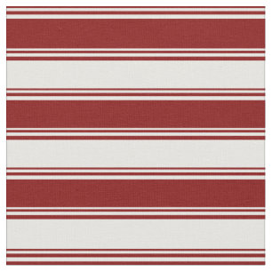 Maroon and White Coloured Lined Pattern Fabric