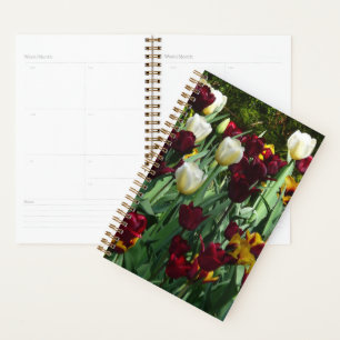Maroon and Yellow Tulips Colourful Floral Planner