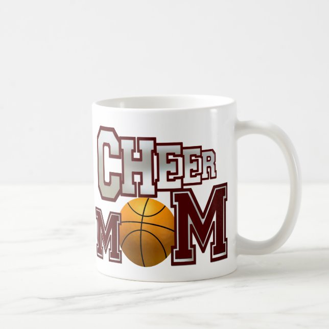 Maroon Basketball Cheer Mum Mug (Right)