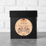 Maroon beige Indian wedding elephants favour Classic Round Sticker<br><div class="desc">Maroon beige  Indian wedding elephants vintage border wedding favour sticker template. Classical traditional Hindu wedding thank you favour stickers</div>