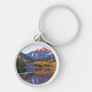Maroon Bells Alpen Glow Key Ring