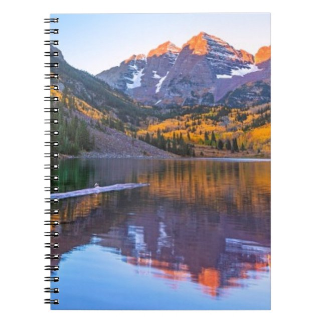 Maroon Bells Alpen Glow Notebook (Front)