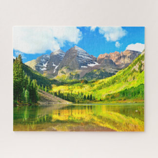 Maroon Bells, Aspen, Colorado Summer Landscape  Jigsaw Puzzle