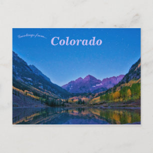 Maroon Bells Colorado Postcard