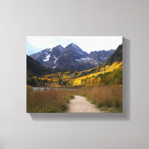 Maroon Bells Colorado Souvenir Canvas Print