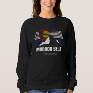 Maroon Bells Colorado State Flag Aspen Co Hiking Sweatshirt
