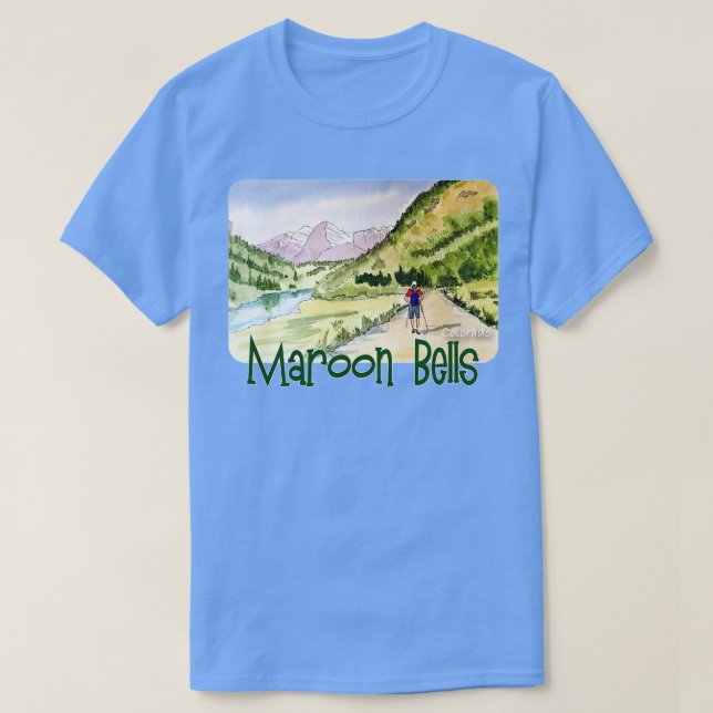 Maroon Bells Colorado T-Shirt (Design Front)