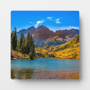 Maroon Bells in Aspen, Colorado Plaque