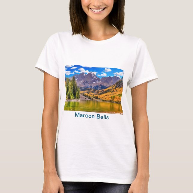 Maroon Bells in Aspen, Colorado T-Shirt (Front)