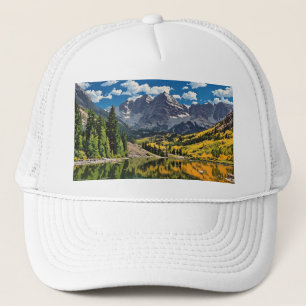 Maroon Bells in Aspen, Colorado Trucker Hat