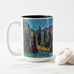 Maroon Bells in Aspen, Colorado Two-Tone Coffee Mug