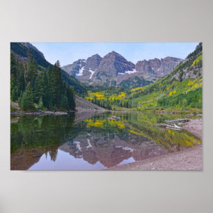 Maroon Bells in Autumn, Colorado Poster