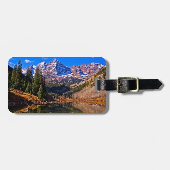 Maroon Bells Luggage Tag (Front Horizontal)