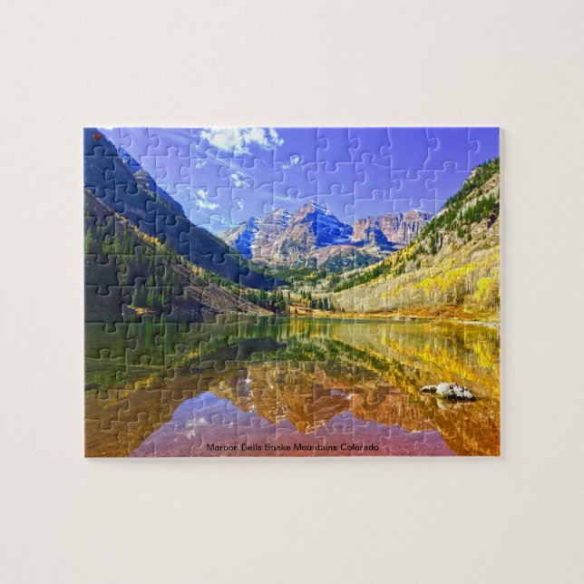 Maroon Bells Snake Mountains Colorado Jigsaw Puzzle (Horizontal)