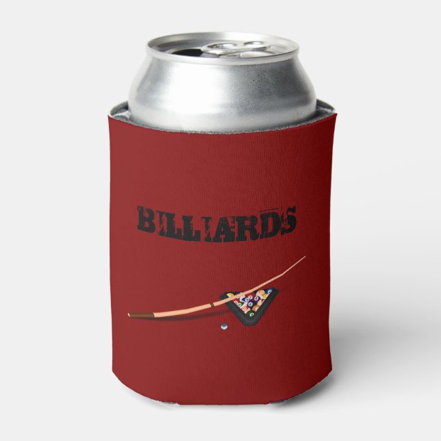 Maroon Billiard Table Can Cooler (Can Front)