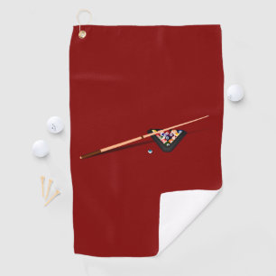 Maroon Billiard Table Golf Towel