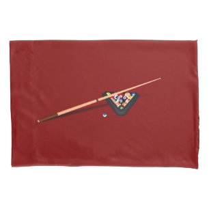 Maroon Billiard Table Pillowcase