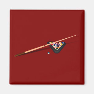 Maroon Billiard Table Regulation Magnet