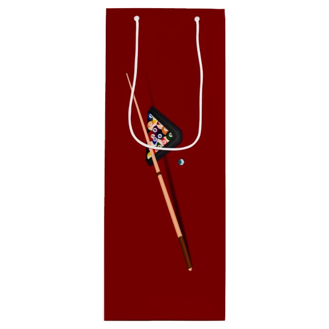 Maroon Billiard Table Wine Gift Bag (Front)