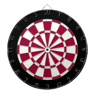 Maroon Black And White Dartboard