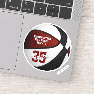 Maroon black basketball team colours girls boys
