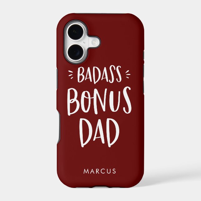 Maroon Bonus Dad Stepfather Personalised Stepdad (Back)