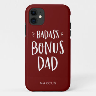 Maroon Bonus Dad Stepfather Personalised Stepdad iPhone 11 Case