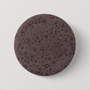 Maroon brown water droplets 6 cm round badge