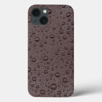 Maroon brown water droplets Case-Mate iPhone case