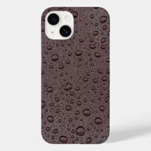 Maroon brown water droplets Case-Mate iPhone 14 case