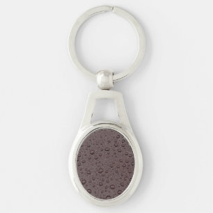 Maroon brown water droplets key ring