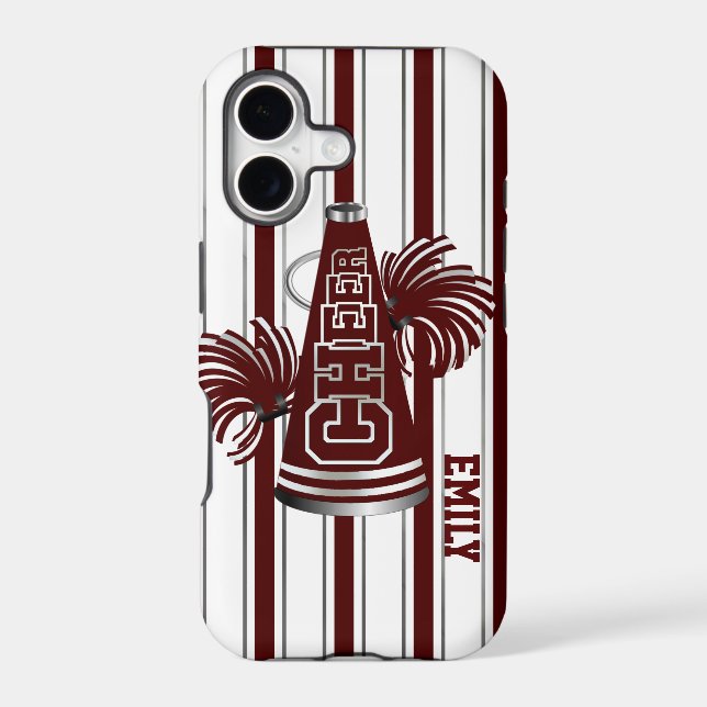 Maroon Cheerleader Custom iPhone 7 Plus Case (Back)