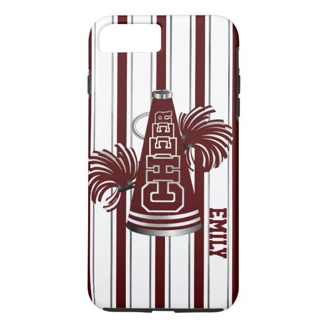 Maroon Cheerleader Custom iPhone 7 Plus Case (Back)