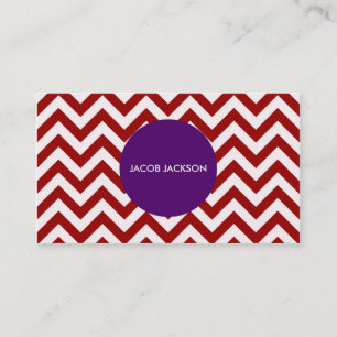 Maroon Chevron Business Card