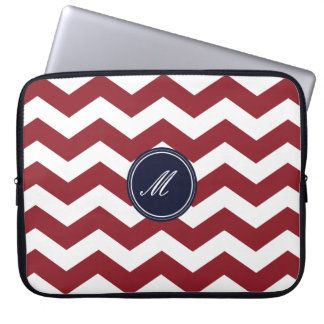 Maroon Chevron Pattern Laptop Sleeve