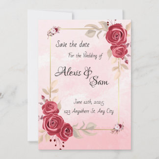 Maroon colour theme invitation