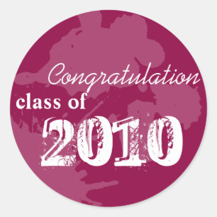 Maroon congratulation class of graduation gift tag