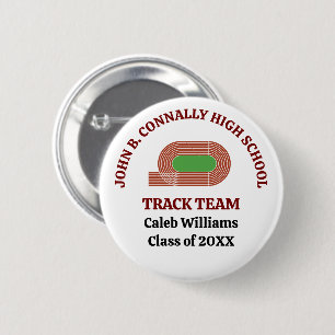 Maroon Cross Country Custom Track Runner 6 Cm Round Badge