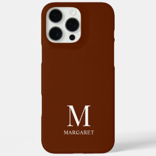 maroon customizable name initial unique iPhone 16 pro max case