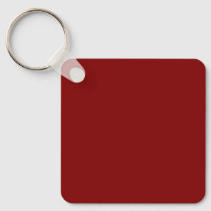 Maroon / Dark Red 800000 Solid Colour Design Butto Key Ring