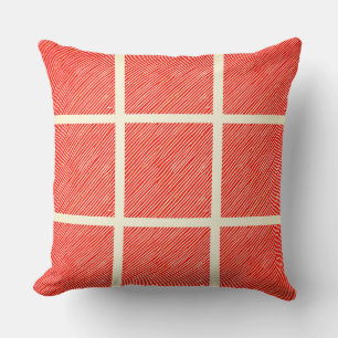 Maroon Diagonal Lines Cushion
