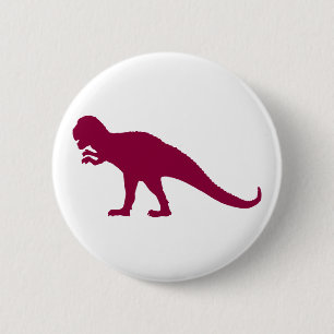 Maroon Dinosaur 6 Cm Round Badge