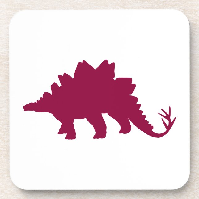 Maroon Dinosaur Coaster (Front)