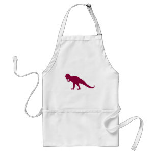 Maroon Dinosaur Standard Apron