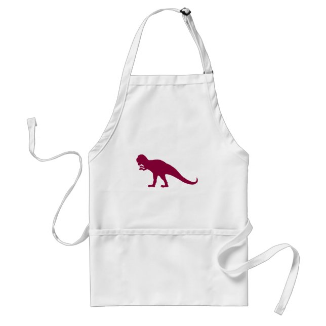 Maroon Dinosaur Standard Apron (Front)