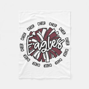 Maroon Eagles Cheer Mum Cheerleading Team Squad Co Fleece Blanket